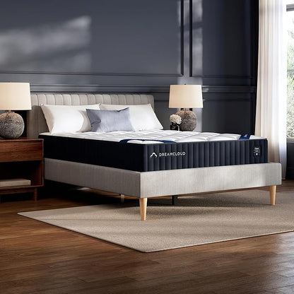 DreamCloud Classic 12" California King Mattress - Luxury Hybrid Gel Memory Foam - 365 Night Trial - Back Pain Relief - Fiberglass Free - Forever Warranty - Mattress in a Box - CertiPUR-US Certified