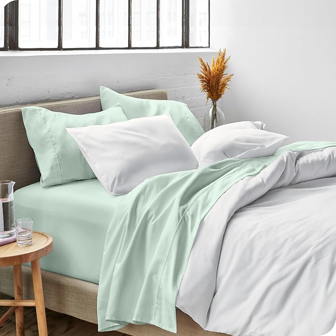 Bare Home King Sheet Set - 1800 Ultra-Soft Microfiber King Bed Sheets - Double Brushed - Deep Pockets - Easy Fit - 4 Piece Set - Bedding Sheets & Pillowcases (King, Spring Mint)