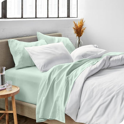 Bare Home King Sheet Set - 1800 Ultra-Soft Microfiber King Bed Sheets - Double Brushed - Deep Pockets - Easy Fit - 4 Piece Set - Bedding Sheets & Pillowcases (King, Spring Mint)