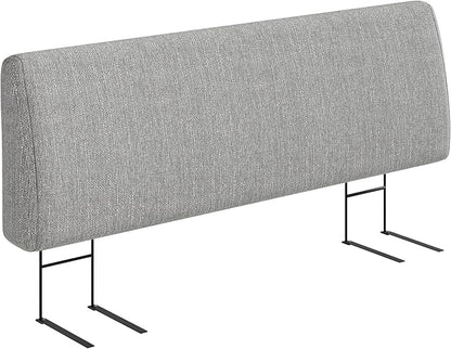 4.7” Headboard Only for King Size Bed, No Drill Needed, Gray | 5-Min Assembly, Upholstered Headboard for 8–14 Inch Mattress, Washable Cover, Perfect for Renters Dorm Kids Pet