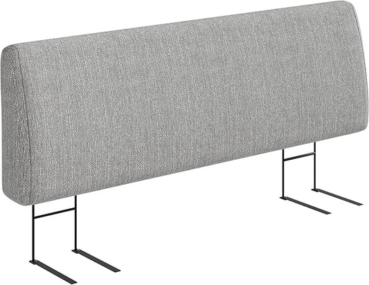 4.7” Headboard Only for King Size Bed, No Drill Needed, Gray | 5-Min Assembly, Upholstered Headboard for 8–14 Inch Mattress, Washable Cover, Perfect for Renters Dorm Kids Pet