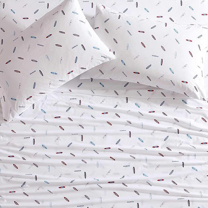Nautica - Twin Sheet Set, Crisp & Tailored Cooling Sheets with a Smooth Cotton Percale Lightweight Feel - Bed Sheets with Matching Pillowcase & Fitted Sheet (High Surf Navy)