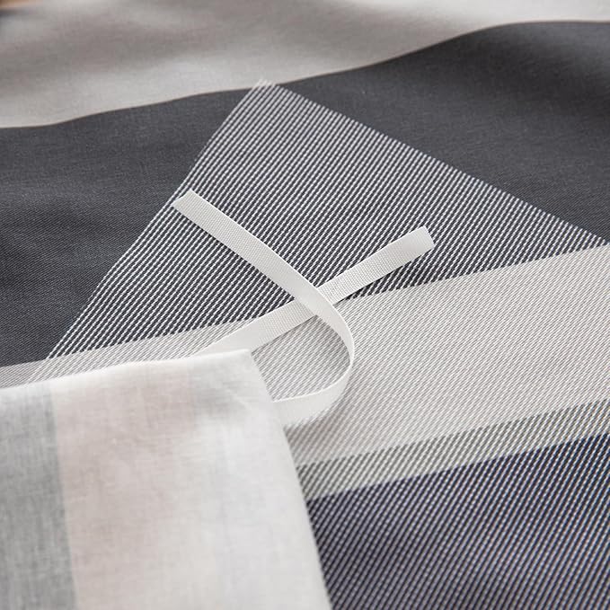 Boho Duvet Cover King Size Grey Cotton King Size Comforter Cover Neutral Soft Chevron Pattern Zipper Duvet Cover Set with Corner Ties Farmhouse Teen Boy Bedding Set Modern Duvet Protector