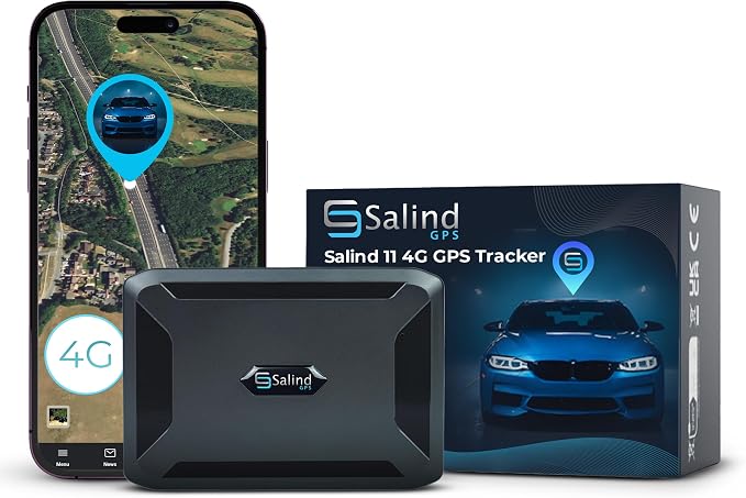 SALIND 4G GPS Tracker for Fleet, Heavy-Duty Tracking Device for Trucks | Up to 70 Days Battery - Worldwide GPS Tracking - Anti-Theft GPS Device with Strong Magnet - Geofence - Subscription Required