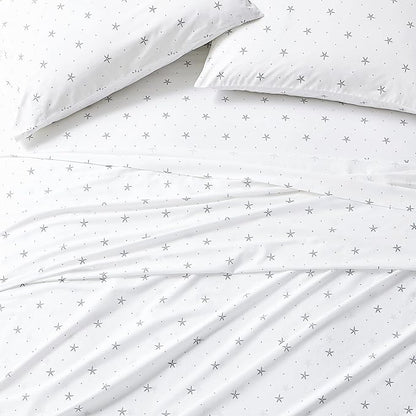 Nautica - Twin XL Sheet Set, Crisp & Tailored Cooling Sheets with a Smooth Cotton Percale Lightweight Feel - Bed Sheets with Matching Pillowcase & Fitted Sheet (Star Spangled Coastal Navy)