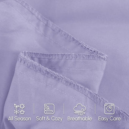 Elegant Comfort Luxury Ultra-Soft 1-Piece Body Pillowcase - 1500 Premium Hotel Quality Microfiber Double Brushed - Wrinkle Resistant, Body Pillowcase Size, Lilac