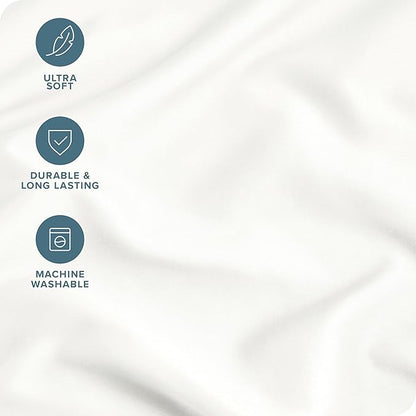 Bare Home Microfiber Pillow Cases - Standard/Queen Size Set of 2 - Cooling Pillowcases - Double Brushed - Ivory Pillowcases 2 Pack - Easy Care (Standard Pillowcase Set of 2, Ivory)