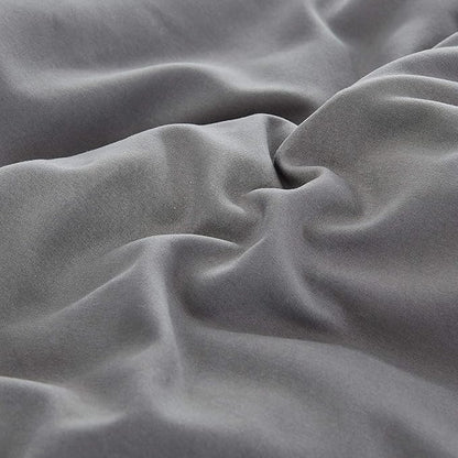 Cottonight Grey Comforter Sets Full Size Dark Grey Bedding Comforter Set Full Charcoal Gray Quilts Blanket Modern Solid 3PCS Smoke Gray Bedding Comforter Set for Men Boys Adults Full Bed