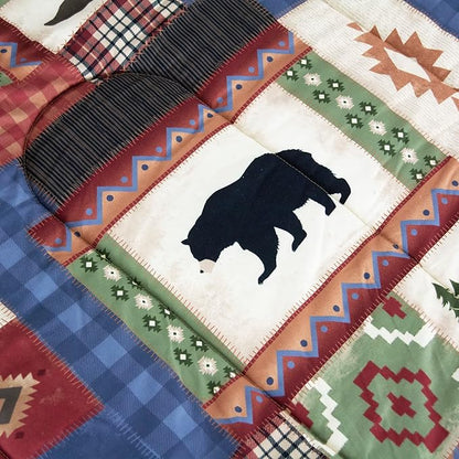 Donna Sharp King Bedding Set - 3 Piece - Forest Grove Lodge Comforter Set with King Comforter and Two King Pillow Shams - Machine Washable