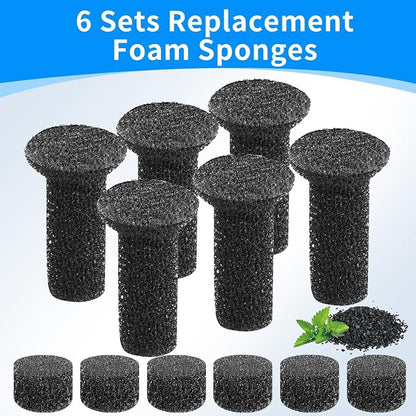 6 Sets Cat Water Fountain filters fit for Premium Smart 2.5L/84oz | Premium Smart 2.5L/84oz Fountain Replacement Foam Filters/Sponge Mufflers Cat Pet Dog Water Fountain for Drinking