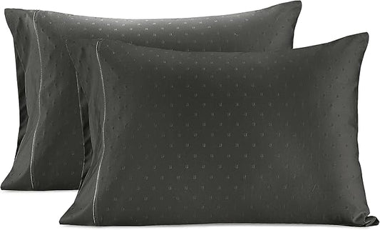 LANE LINEN Pillows Queen Size Set of 2, Soft 100% Egyptian Cotton, Cool & Smooth 1000 Thread Count Pillow Cases - Charcoal