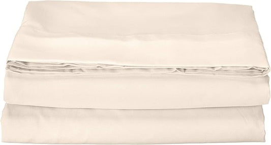 Luxury Flat Sheet on Amazon Elegant Comfort Wrinkle-Free 1500 Premier Hotel Quality 1-Piece Flat Sheet, Queen Size, Cream