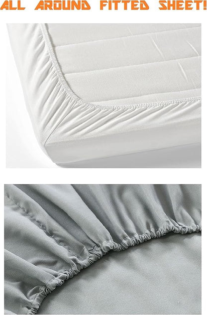 Elegant Comfort Luxury Soft 1500 Premier Hotel Quality 4-Piece Sheet Wrinkle and Fade Resistant Bedding Set, Deep Pocket up to 16inch King, Taupe