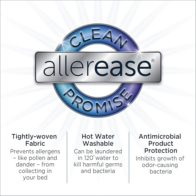 AllerEase Platinum Zip-Off Top Waterproof Mattress Protector Full 360 Degree Zipper Particle Barrier Temperature Balancing Luxurious Plush Top Separately Machine Washable Mattress Cover (White)