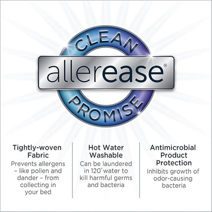 AllerEase Platinum Zip-Off Top Waterproof Mattress Protector King 360 Degree Zipper Particle Barrier Temperature Balancing Luxurious Plush Top Separately Machine Washable Mattress Cover (White)