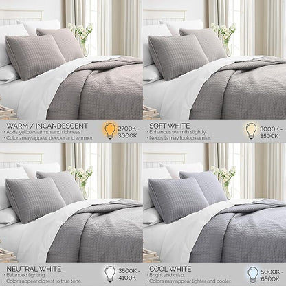 Southshore Fine Living, Inc. Twin XL Comforter Quilt Bedding Set, Dorm Room Bedding Essentials, Stain Resistant, Machine Washable Bedspread Twin XL Grey Quilt Bed Spread with Pillow Sham, Steel Grey
