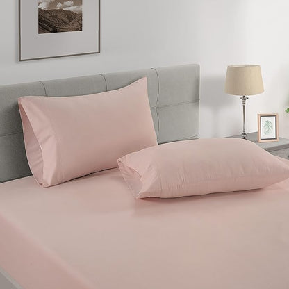 LANE LINEN Pillow Case Covers King Set of 2 100% Egyptian Cotton Sateen Soft Cool & Smooth 1000 Thread Count Cases - Sepia Rose