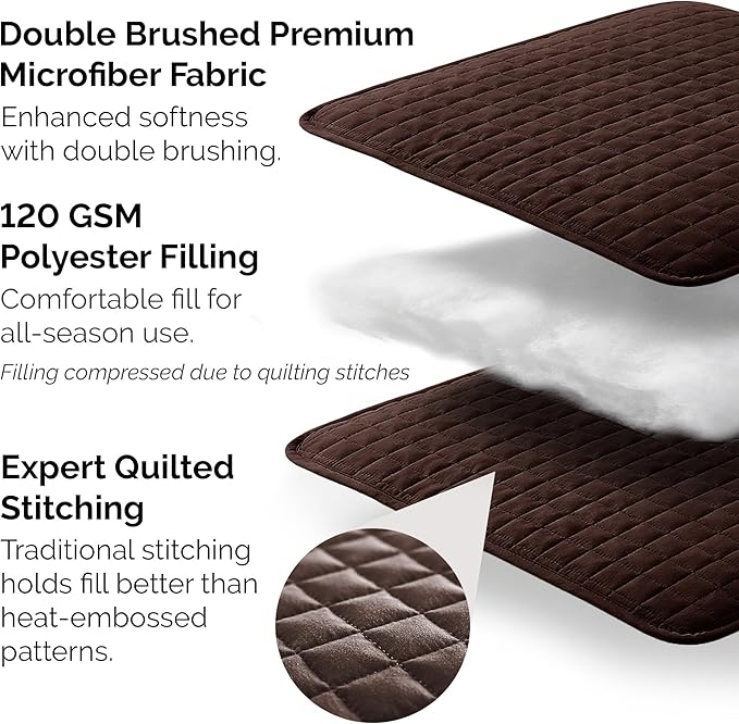 Southshore Fine Living, Inc. Oversized King Quilt Bedding Set, Soft Brushed Microfiber Bedspread, Pet Hair Resistant Bedding, California/King Quilt Coverlet Set with 2 Shams, Chocolate Brown