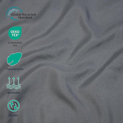 ZPECC Pillow Cases King Size Set of 12, 20x36 Envelope Closure Pillowcases, Soft Plain Brushed Microfiber Covers Hypoallergenic Breathable, Gray