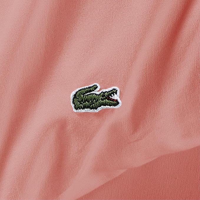 Lacoste 100% Cotton Percale 4-Piece Sheet Set – Cool, Crisp, Matte, and Durable, Oeko-Tex Certified – Solid, Canyon Orange, Full