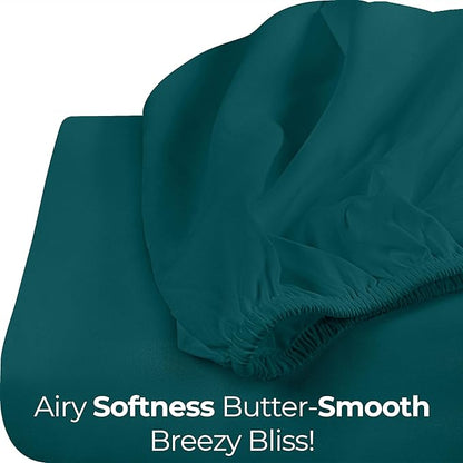 Utopia Bedding Queen Fitted Sheet - Bottom Sheet - Deep Pocket - Soft Microfiber - Shrinkage and Fade Resistant - Easy Care -1 Fitted Sheet Only (Teal)