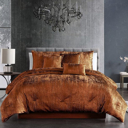 Riverbrook Home Turin Comforter Set, King, Silver, 7 Piece Set