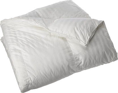 Blue Ridge Home Fashions 500 Thread Count Cotton Damask Duraloft Down Alternative Comforter, King, White