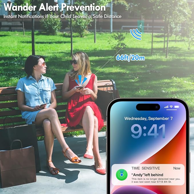 lulaven GPS Tracker for Kids 4 Pack, Magnetic Unlocker Tool, Hidden Anti-Removal Pin Tag, Works with Apple Find My (iOS only), No Monthly Fee, Tracking Device for Children Elderly Pets Backpack