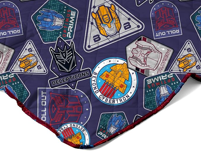 Northwest Transformers Autobots vs. Decepticons Quilted Throw Blanket, Comfy Throw, Adults Boys Girls, Soft Lightweight Bedding for Bed, or Couch, 60 x 80 Inches