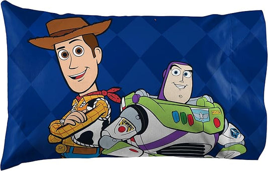 Jay Franco Kids Sheet Set with Fitted, Flat Sheets & Pillow Cover - Ultra-Soft Bedding with Pillowcase for Room Decor, White - Toy Story, 3 Piece Twin