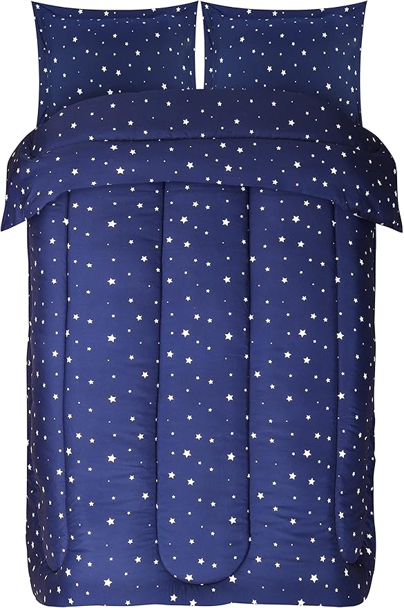 Utopia Bedding Star Kids Comforter Set with 2 Pillow Shams, 3 Piece Soft Microfiber Twin Bed Comforter with Pillow Shams, Printed Kids Bedding for Boys and Girls, Lightweight, Breathable,Easy Care