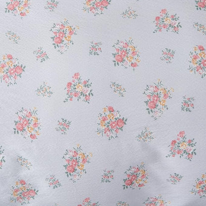 Queen Size Floral Comforter Soft 3 Pieces Chic Crinkle Gauze Fabric Garden Style Flower Print Botanical Comforter for All Seasons Luxury Warmth Comfy Breathable with 2 Pillowcases