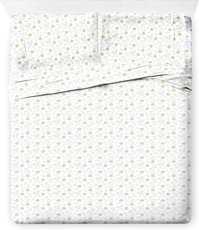 Jay Franco Disney Lilo and Stitch Queen Size Comforter Set - 7 Piece Bedding Includes Sheet Set & Pillow Covers - Super Soft Cozy Bedding