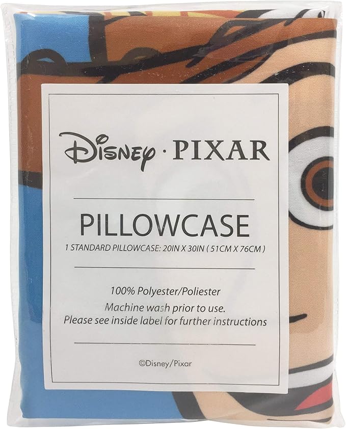 Jay Franco Disney Pixar Toy-Story You've Got A Friend in Me 1 Pack Pillowcase - Double-Sided Kids Super Soft Bedding Features Woody and Buzz Lightyear (Official Disney Pixar Product)