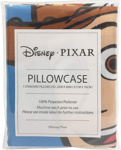 Jay Franco Disney Pixar Toy-Story You've Got A Friend in Me 1 Pack Pillowcase - Double-Sided Kids Super Soft Bedding Features Woody and Buzz Lightyear (Official Disney Pixar Product)