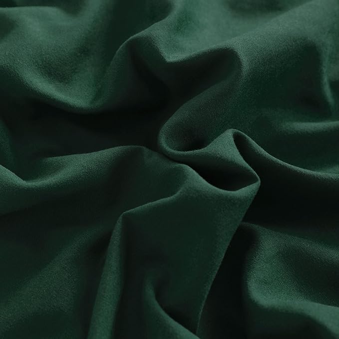 NTBAY Queen Pillowcase Set - 4 Pack Brushed Microfiber 20x30 Pillowcases - Soft, Wrinkle-Free, Fade-Resistant, Stain-Resistant, Dark Green Pillowcases with Envelope Closure - 20x30 Inches, Dark Green