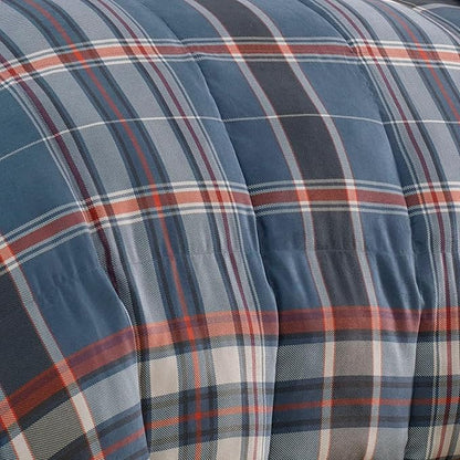 Eddie Bauer - King Comforter Set, Reversible Down Alt Bedding with Matching Shams, Home Decor for Colder Months (Shasta Lake Navy, King)