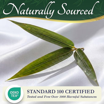 DECOLURE 100% Viscose Derived from Bamboo Sheets Twin Size - Luxury 4 Pc Naturally Cooling Sheets, Ultra Soft Bed Set - Deep 17" Pockets, Durable Double Stitching, Oeko Tex Standard (White)