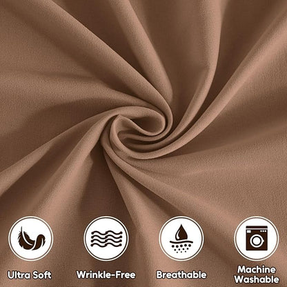 Full Size Bed Sheets Set, 4 Pieces Hotel Luxury Soft Microfiber Bed Sheets Set, Up to 16" Deep Pockets, Oeko-Tex Sheets with Elastic, Breathable, Wrinkle Free (Brown,Full)
