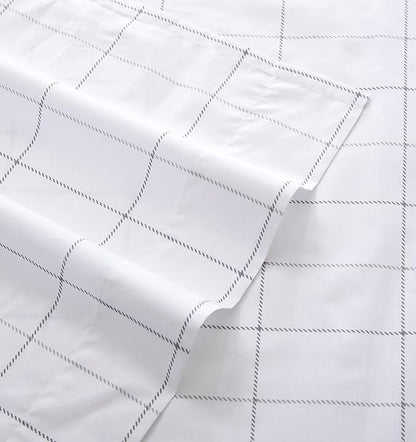 Eddie Bauer - King Sheets, Cotton Percale Bedding Set, Crisp & Cool Home Decor (Northern Plaid Grey, King)