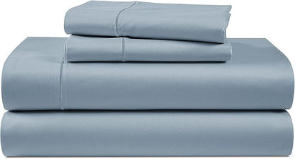 LANE LINEN Luxury Hotel Style 100% Egyptian Cotton Bed Sheets Full Size, Mercerized Cotton, No Pill Fade Resistant Sustainably Produced Full Bedding Sheets & Pillowcases- French Blue