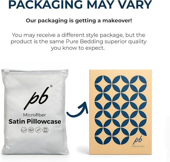 Satin Pillowcase 2 Pack - King Size (20"x40", Grey) - Silky Pillow Cases for Hair and Skin - Satin Pillow Covers with Envelope Closure - Extra Soft Premium Microfiber
