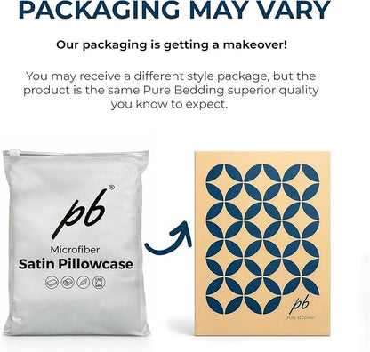 Satin Pillowcase 2 Pack - King Size (20"x40", Grey) - Silky Pillow Cases for Hair and Skin - Satin Pillow Covers with Envelope Closure - Extra Soft Premium Microfiber