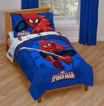 Marvel Spiderman 'Regulator' Toddler 4 Piece Bed Set