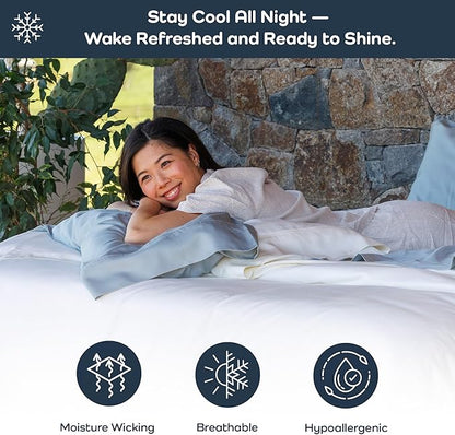 Olive + Crate Eucalyptus Sheets Set – Cooling Sheets for Hot Sleepers – 100% Organic Tencel Lyocell – Split King Size, Hypoallergenic, Moisture-Wicking, Deep Pockets, Durable (2) 38"x80" - Beige