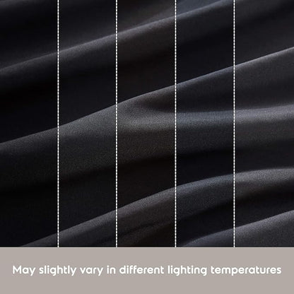 Nestl Full XL Sheet Set - Luxury 1800 Ultra-Soft Microfiber Full Extra Long Bed Sheets - Double Brushed - Deep Pockets - Easy Fit - 4 Piece Set - Bedding Sheets & Pillowcases (Full XL, Black)