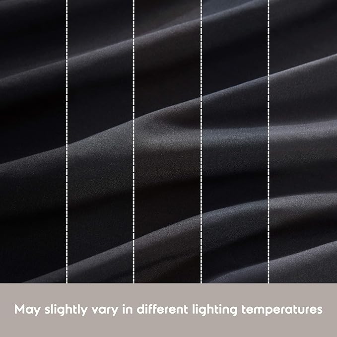 Nestl Queen Sheet Set - Luxury 1800 Ultra-Soft Microfiber Bed Sheets - Double Brushed - Deep Pockets - Easy Fit - 4 Piece Set - Bedding Sheets & Pillowcases (Queen, Black)