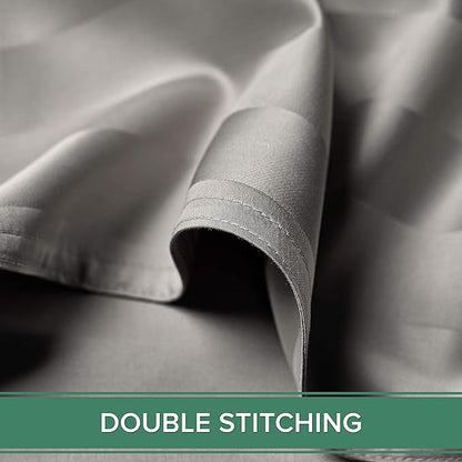 Pure Bamboo Twin Sheets, Genuine 100% Organic Viscose Derived from Bamboo Bed Sheet Set, Luxuriously Soft & Cooling, Double Stitching, 2 Year Quality Promise (Twin, Jacquard Silver)