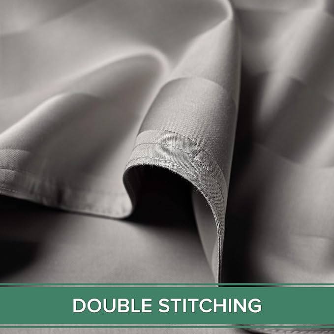 King Pillowcases by Pure Bamboo, Genuine 100% Organic Viscose Derived from Bamboo, Luxuriously Soft & Cooling, Double Stitching, Envelope Closure (2 King Pillowcases, Jacquard Silver)