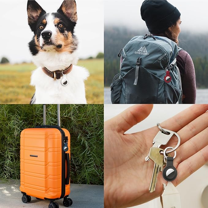 Compatible for AirTag Holder Keychain for Apple Air Tag 1st&2nd Generation | Airtag Key Chain Ring Case Cover for Air Tag Holder GPS Tracker Item Air Tags Finders Air Tagholder for Kids,Bags,Luggages